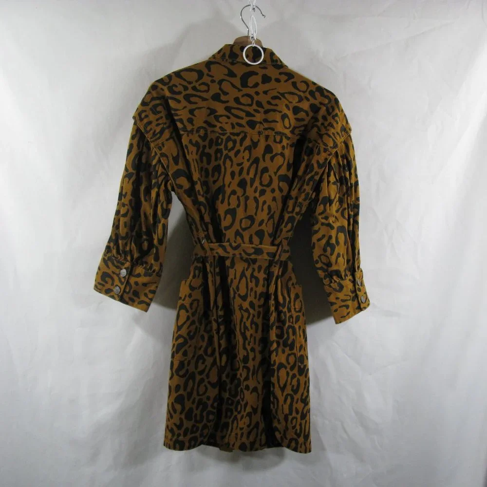 Future Collective Animal Print Dress - 100% cotton jean material - Size 10 - NWT - Picture 3 of 4